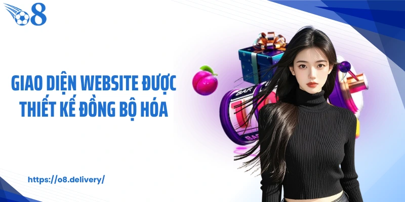 Giao diện website được thiết kế đồng bộ hóa